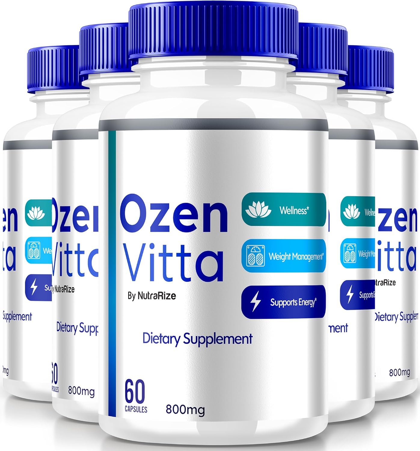 5 Pack NutraRize Ozen Vitta Capsules - Official OzenVitta Formula for Effective  Slimming Formula  - All-Natural Keto Pills for Fit and Active Lifestyle - Health Supplement Capsula Reviews (300 Capsules)