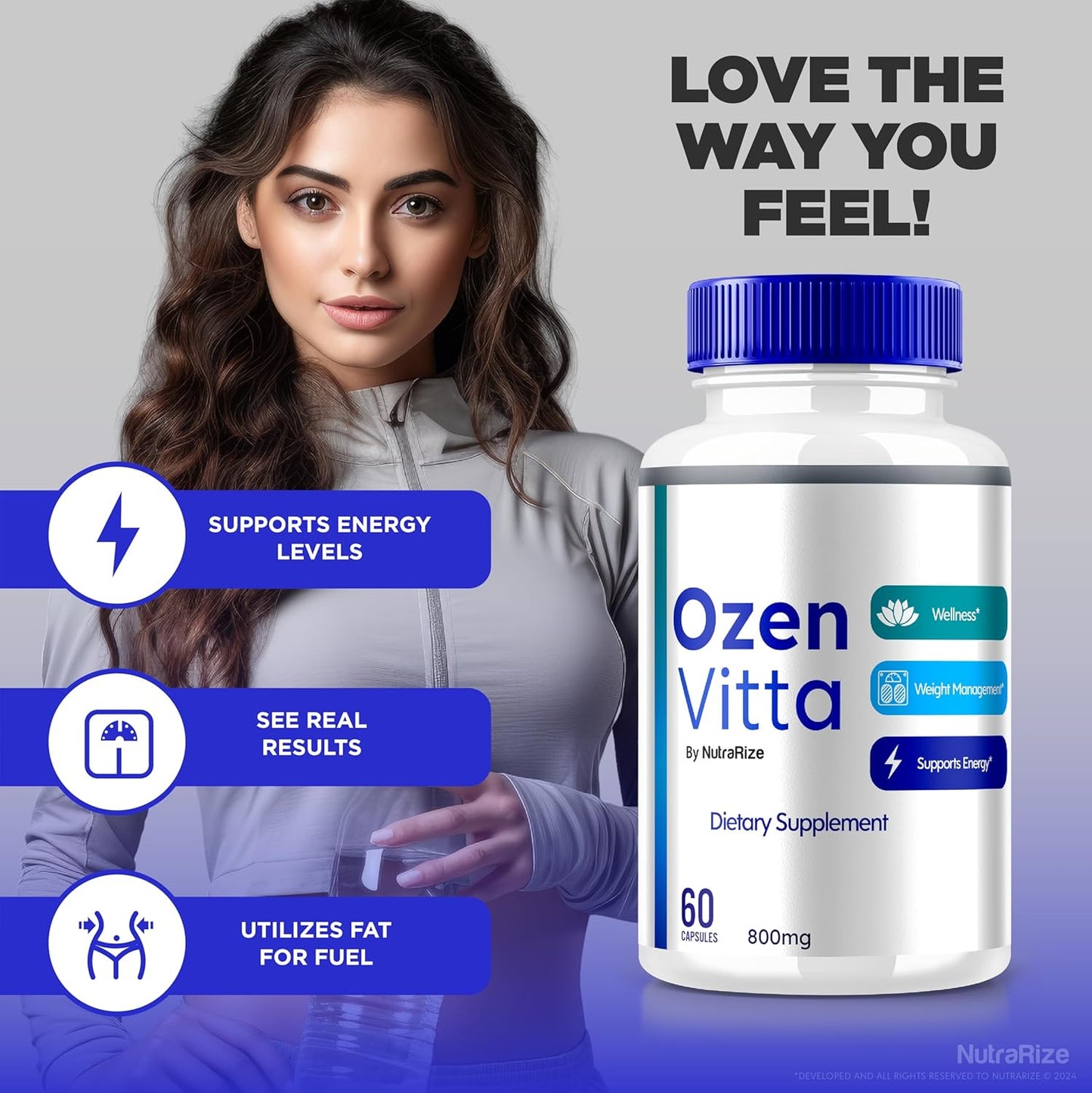 5 Pack NutraRize Ozen Vitta Capsules - Official OzenVitta Formula for Effective  Slimming Formula  - All-Natural Keto Pills for Fit and Active Lifestyle - Health Supplement Capsula Reviews (300 Capsules)