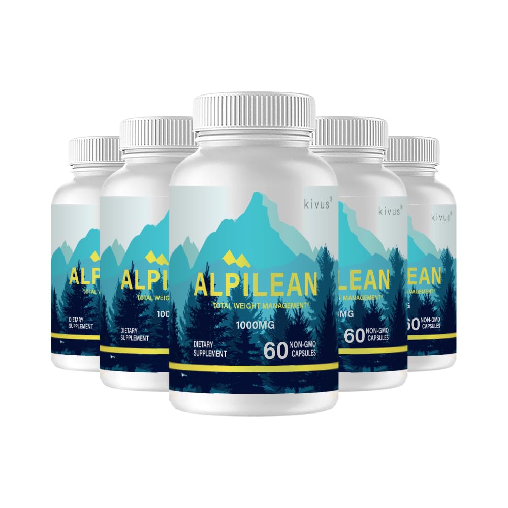 5 Pack of Kivus Alpilean Capsules - 300 Count Bottle
