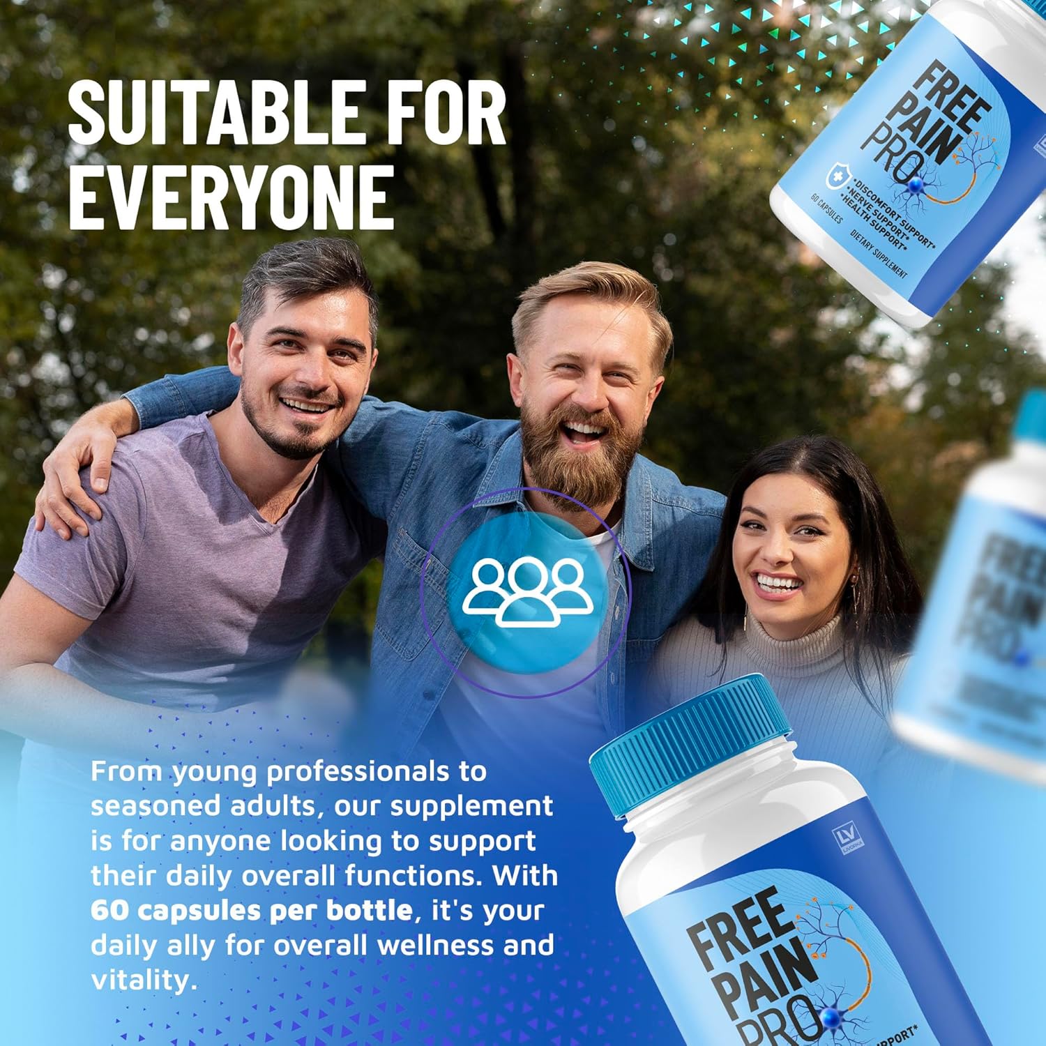 5 Pack of LIVORKA Free Pain Pro Capsules - Advanced Formula for Overall Wellness - 300 All Natural Pills