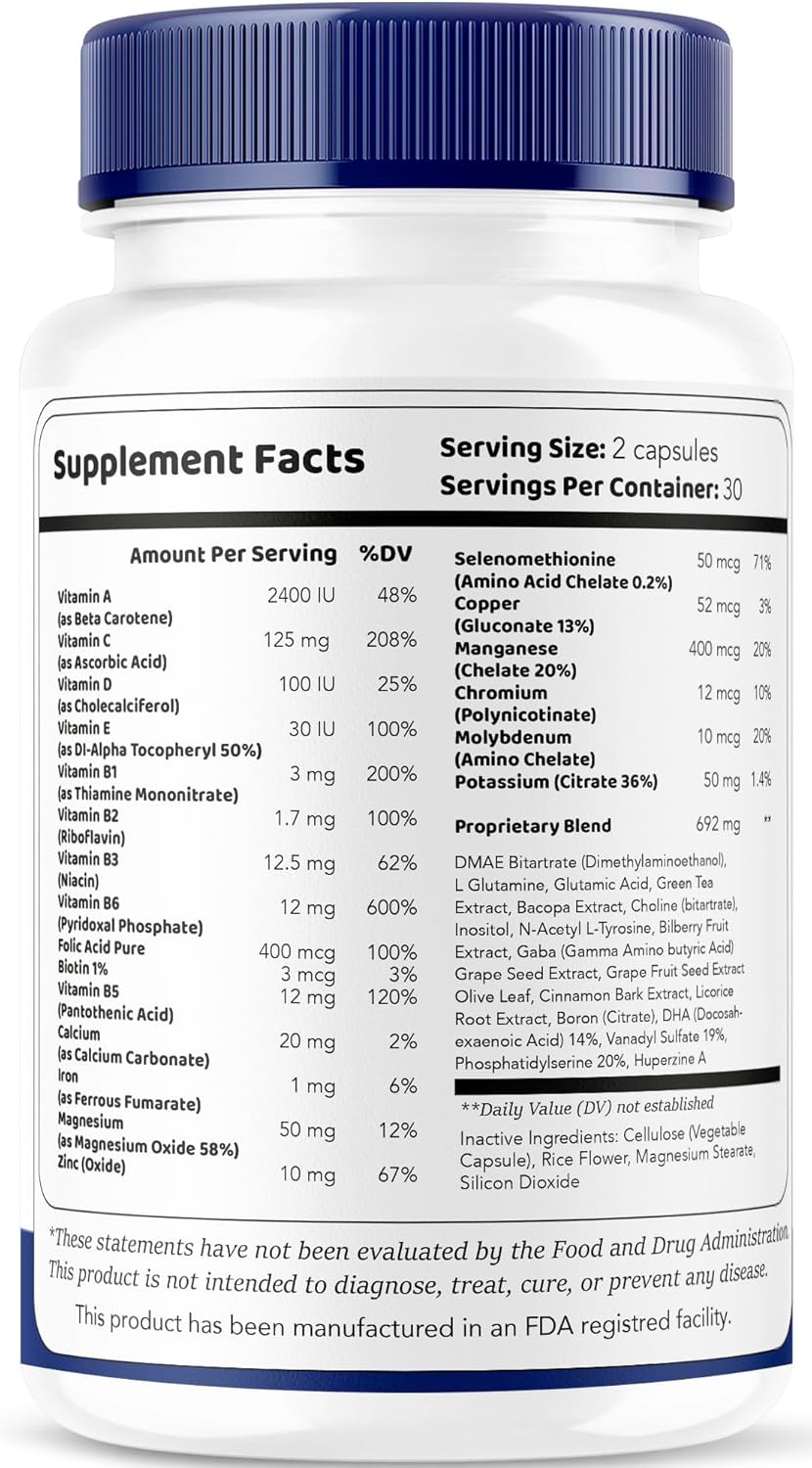 5 Pack of LIVORKA Mindful Wellness Brain Support Capsules - Premium All Natural Formula, 300 Capsules for 5 Months Supply