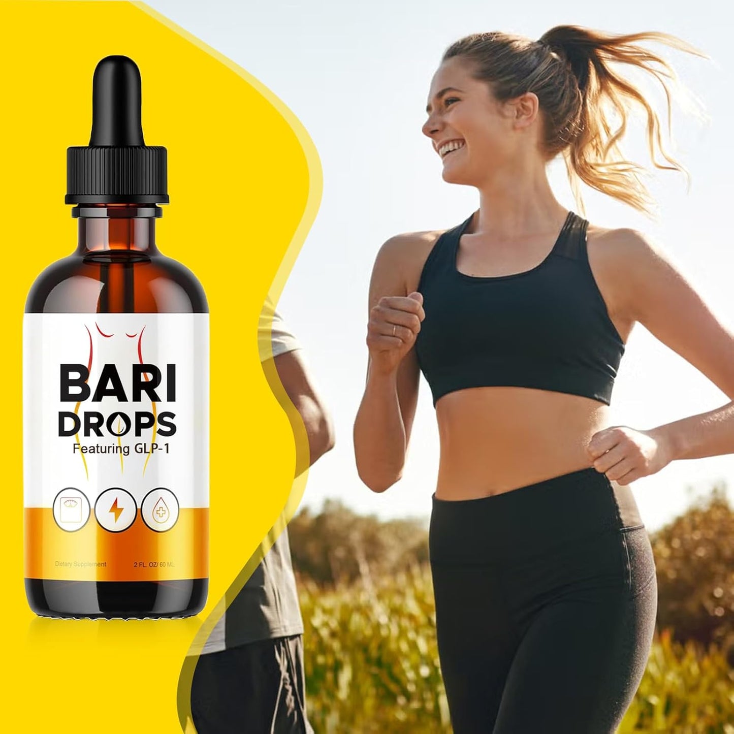 5 Pack of Loroc'e Bari GLP-1 Liquid Supplement Drops - Natural Mounjaro Formula