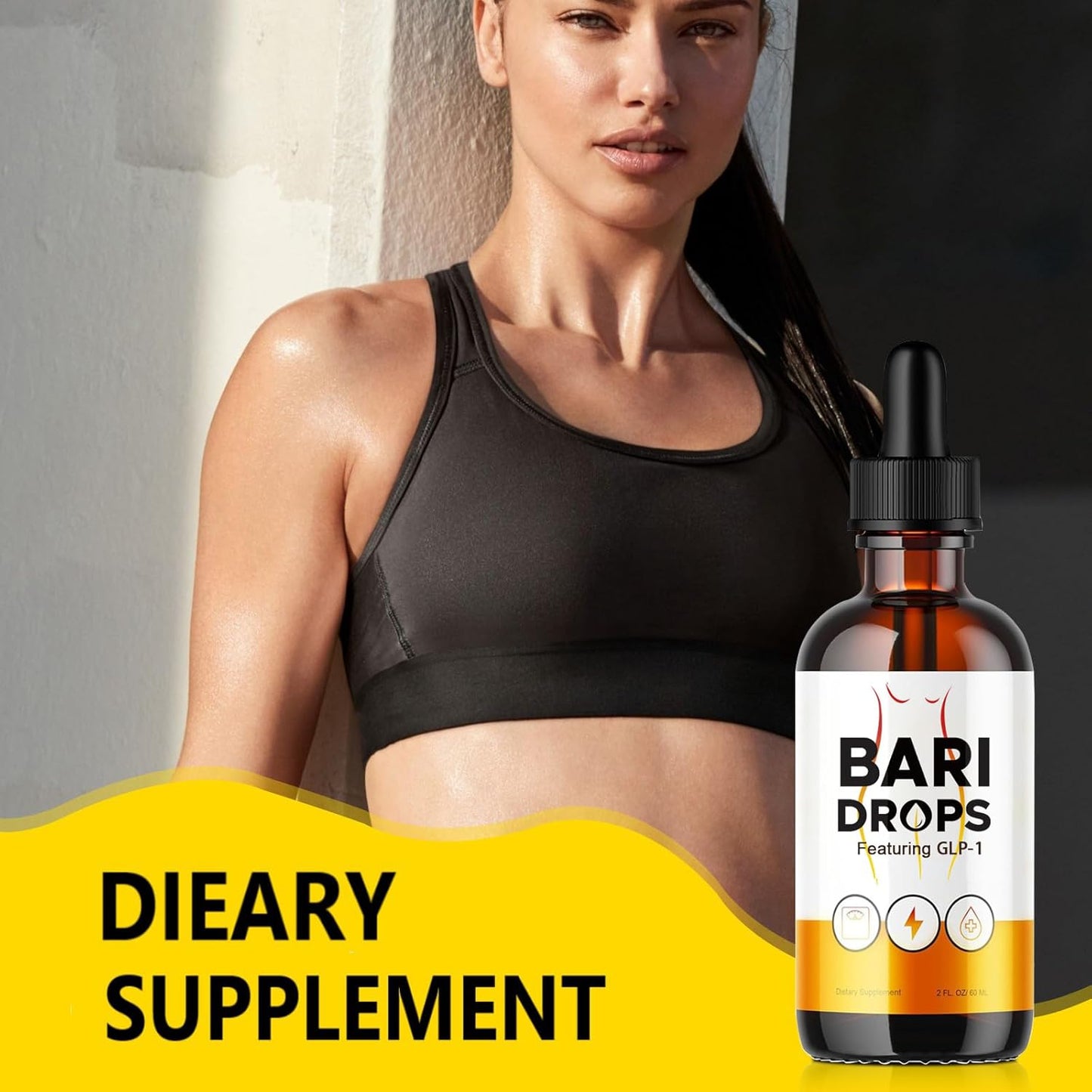 5 Pack of Loroc'e Bari GLP-1 Liquid Supplement Drops - Natural Mounjaro Formula