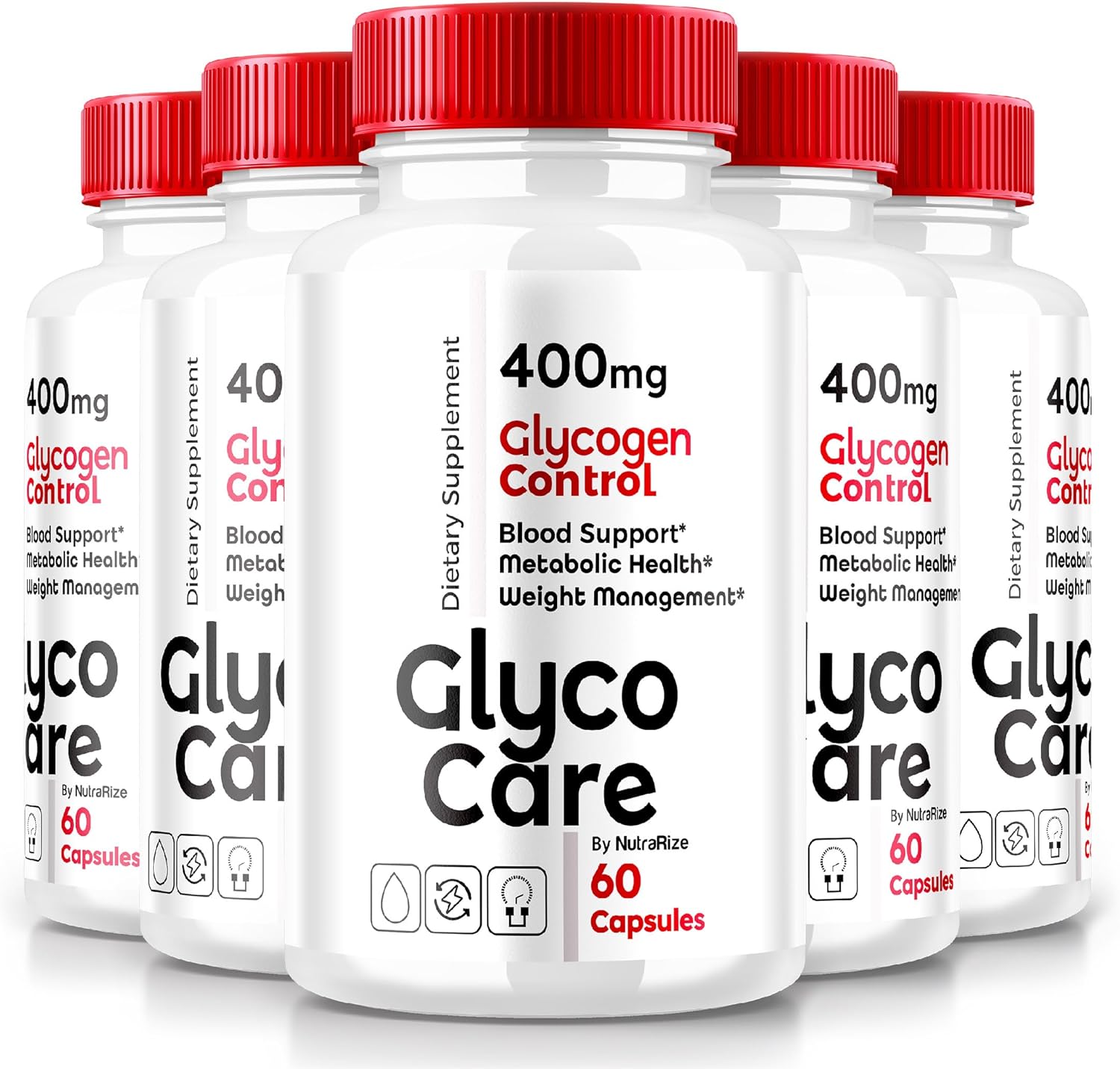5 Pack of NutraRize Glyco Care Capsules for Advanced Blood Support & Overall Wellness - 300 Capsules, All Natural Formula with Maximum Strength