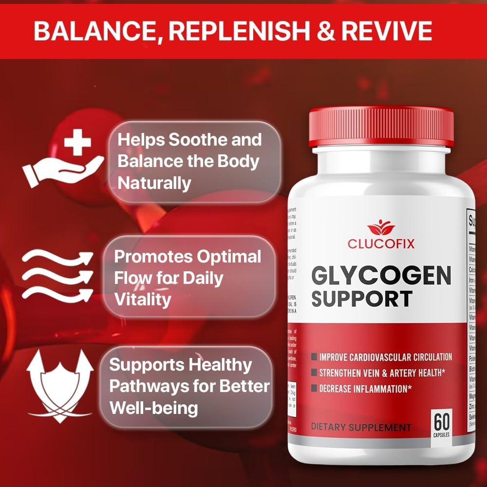 5 Pack of SPRESSO GlucoFix Glycogen Support Capsules for Overall Health and Wellness - Advanced Formula Multivitamin Supplements for Glycogen Support - Customer Reviews included