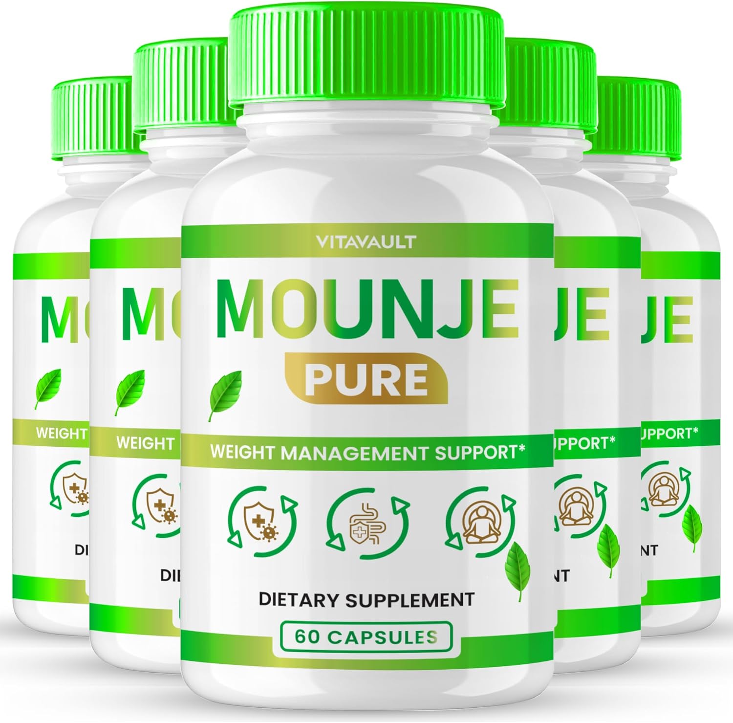 5 Pack of Vitavault Mounje Pure Keto Capsules - Maximum Strength All Natural Formula Pills