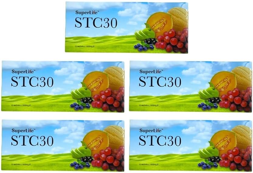 5 Pack Super Life STC30 Stem Cell Anti-Aging Collagen Serum for Wrinkle Reduction and Antioxidant Lifting
