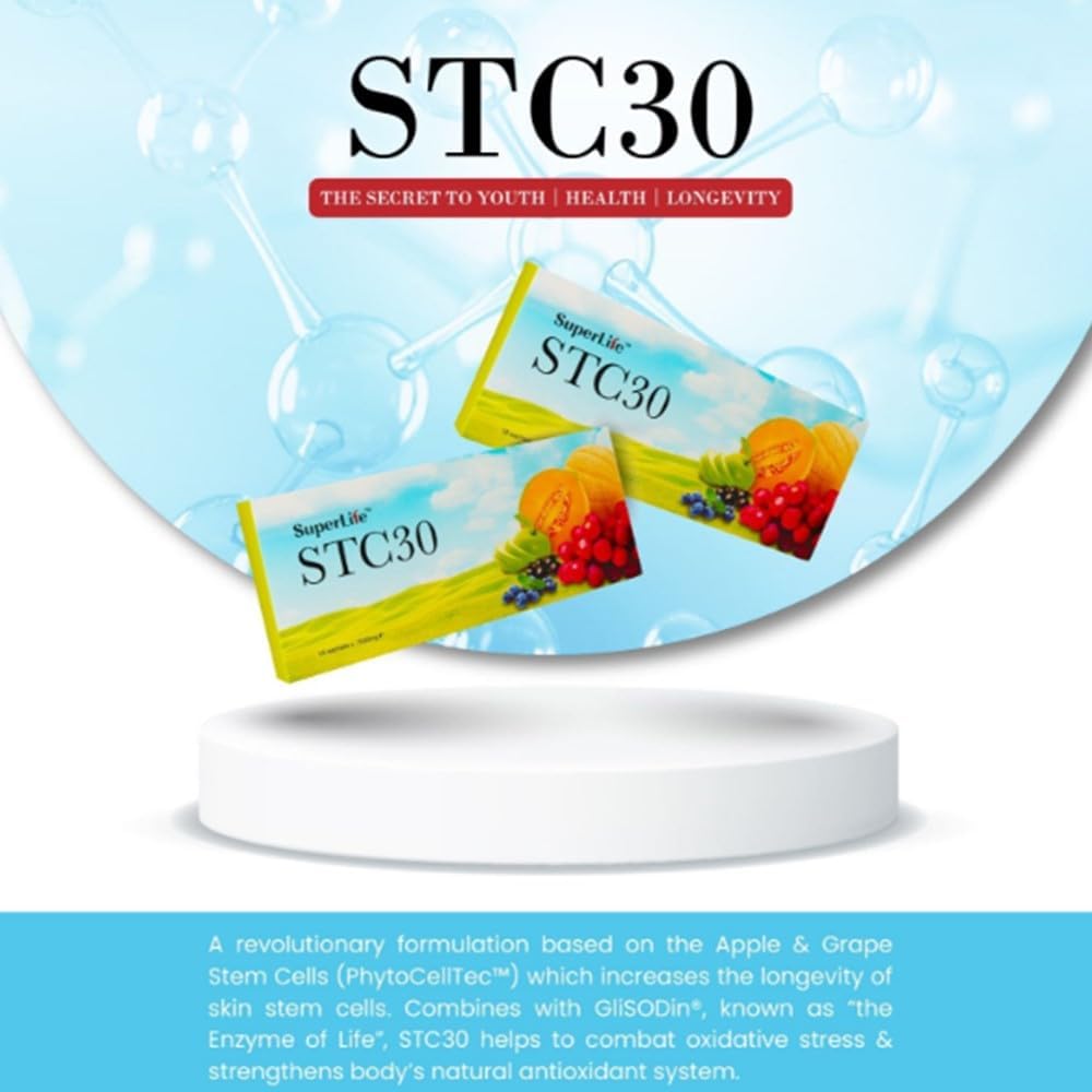 5 Pack Super Life STC30 Stem Cell Anti-Aging Collagen Serum for Wrinkle Reduction and Antioxidant Lifting