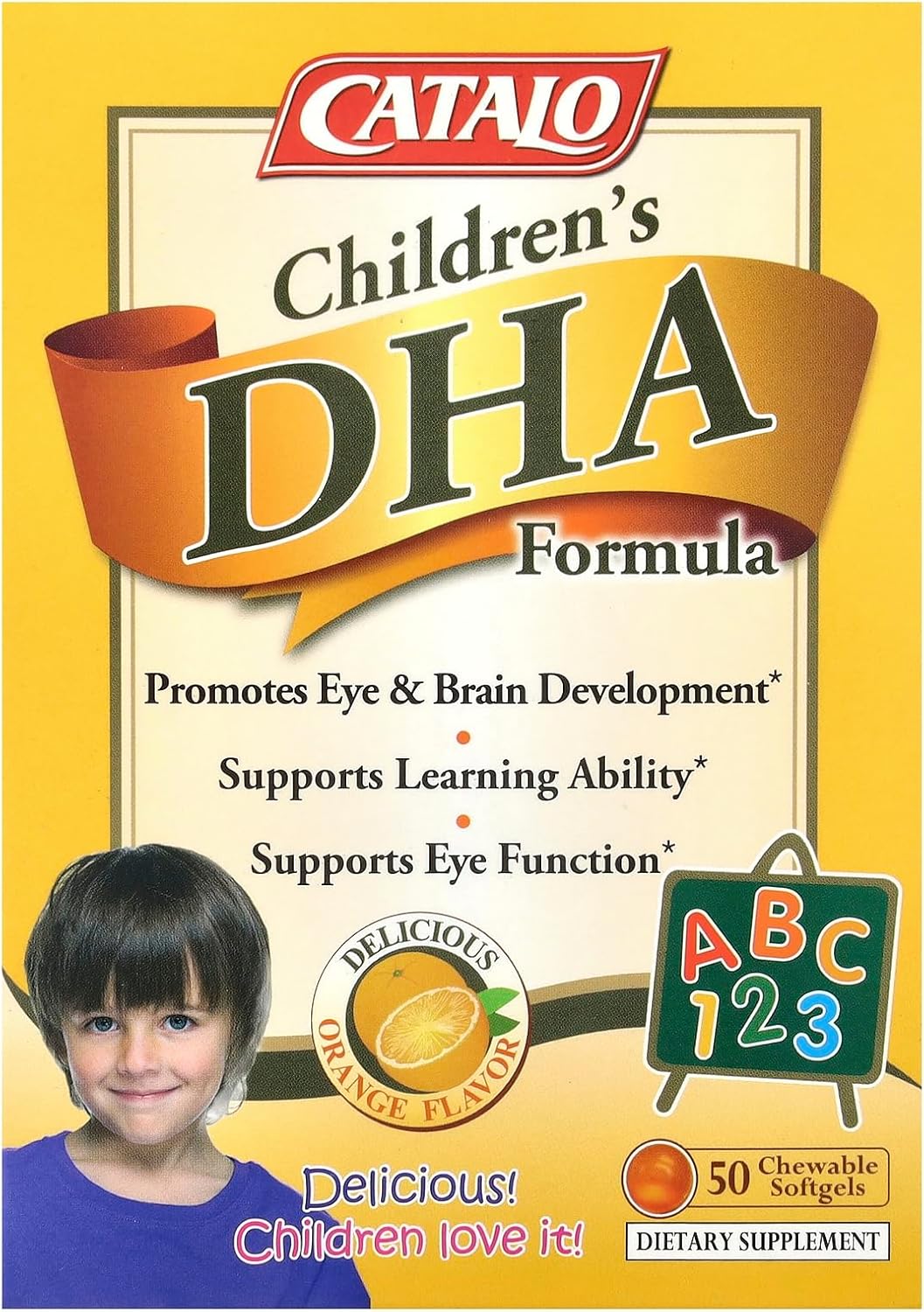 50 Chewable Orange Children's DHA Softgels Formula