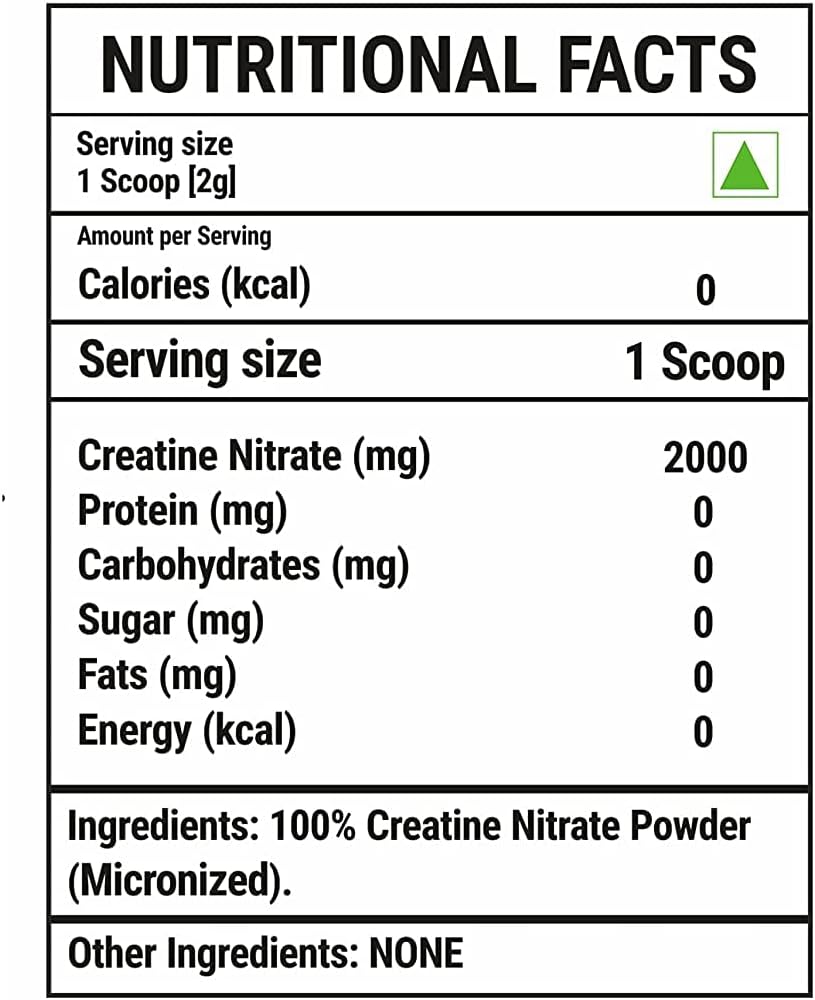 50 Grams of Generic Oxen Nutrition Creatine Nitrate Pre Workout Supplement Powder
