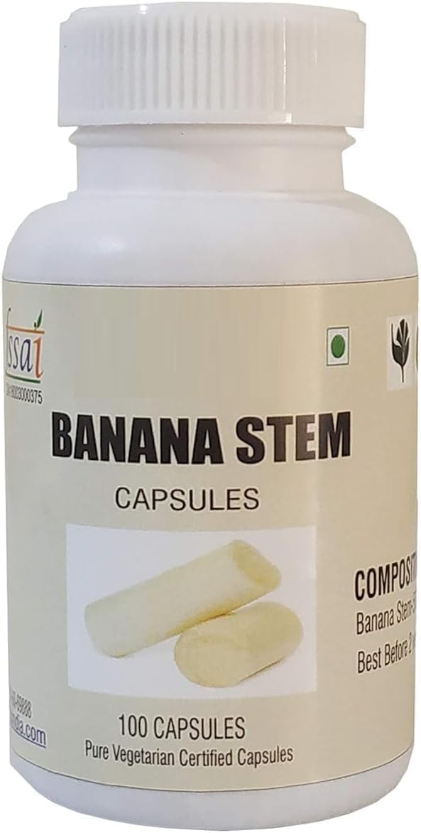 500Mg Banana Stem Capsules - 100 Count Bottle