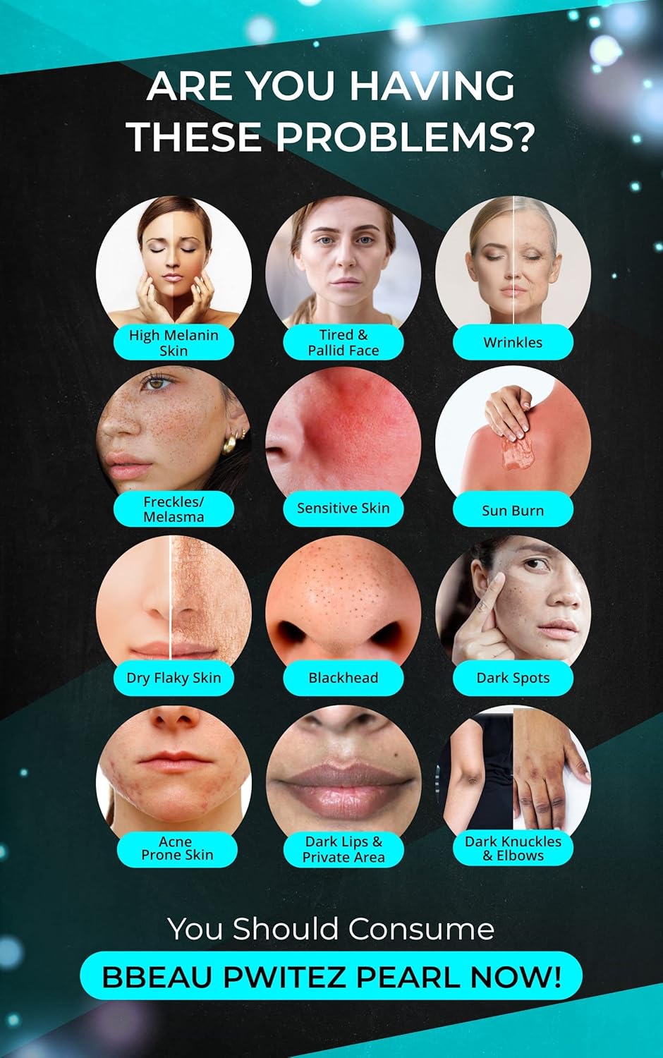 500mg B'Beau Pwitez Pearl Capsules for Anti-Aging, Hyperpigmentation Treatment & Antioxidant Support