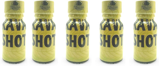 500mg Kavalactones KAVA Shot - Original Flavor - Dietary Supplement - 5 Count - 10ml Bottle