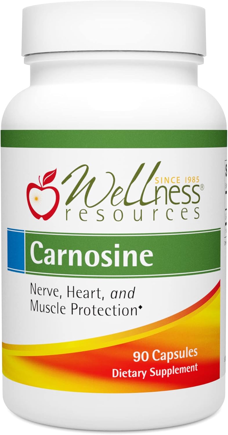 500mg Pure L-Carnosine Supplement - 90 Veg Capsules for Wellness
