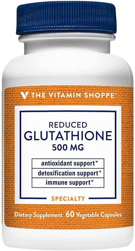 500MG Reduced Glutathione Capsules - Antioxidant Supplement for Immune & Cellular Health - 60 Count
