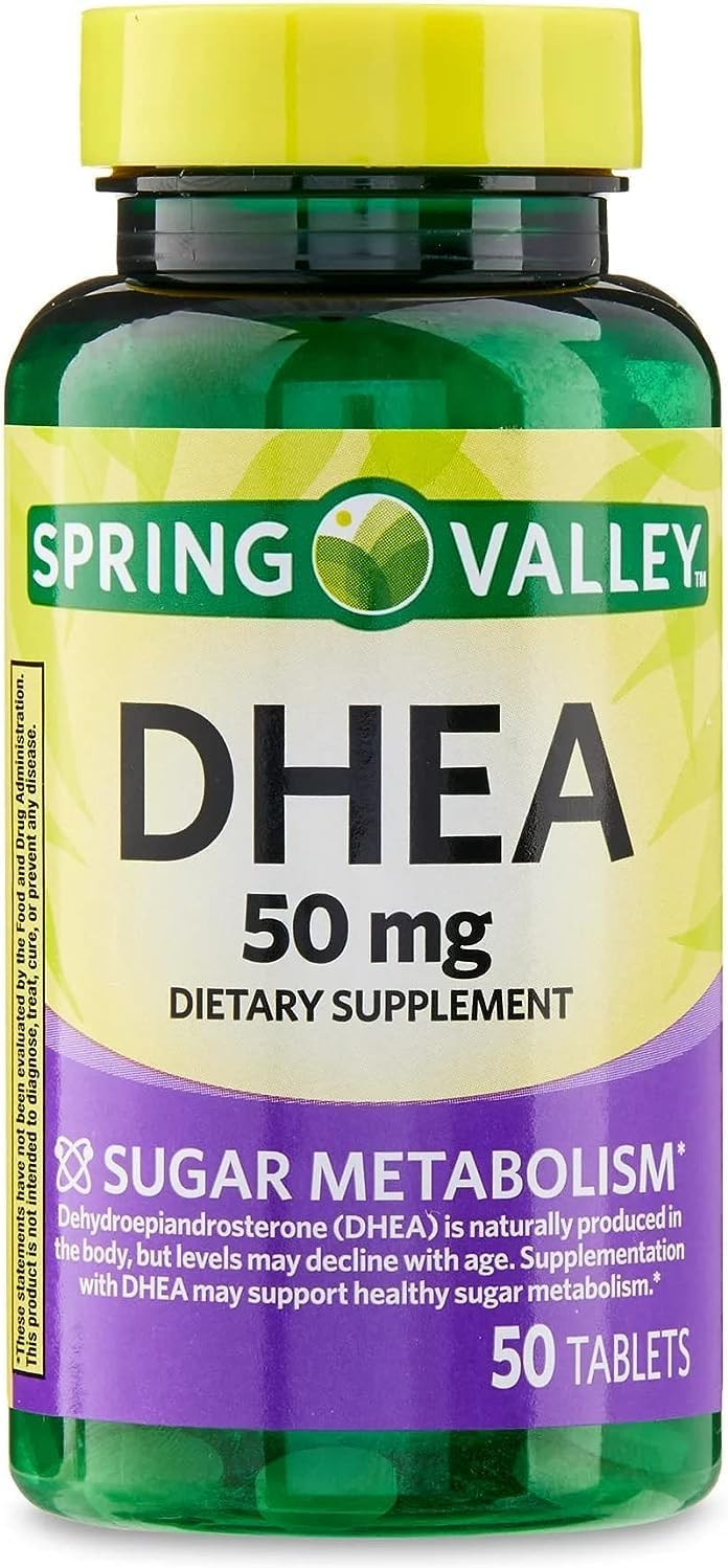 50mg DHEA Tablets - Easy-to-Take Supplement with 50mg per Serving, 50 Count
