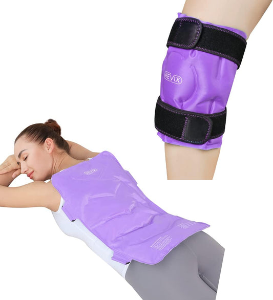 Large Reusable Gel Cold Pack for Knee Injuries and Full Back Pain Relief - REVIX - Espot.com.au