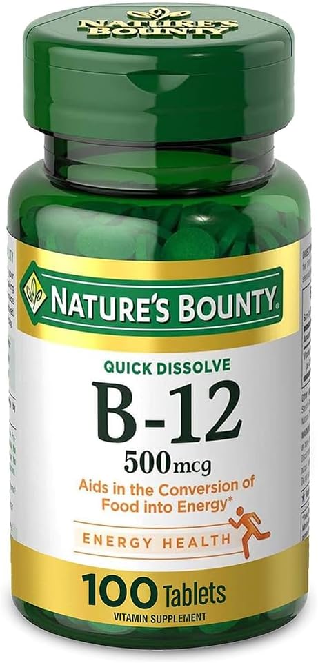 vitamin-b12-500mcg-quick-dissolve-tablets-for-energy-nervous-system-health-by-natures-bounty---pack-of-100-1