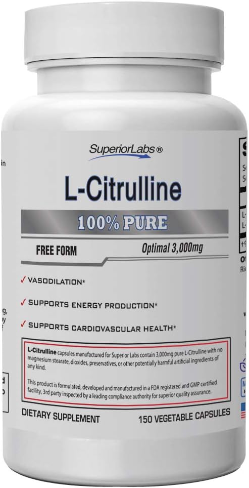 high-quality-l-citrulline-supplement---3000mg-dosage---150-veg-caps---promotes-vasodilation-energy-heart-health---superior-labs-1
