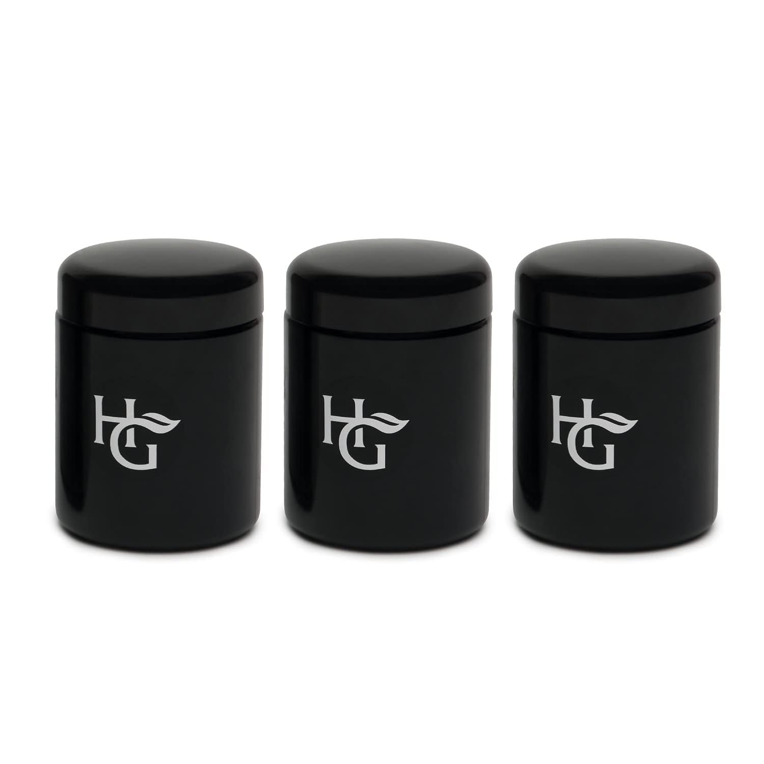 3-Pack Herb Guard Containers - Half Ounce Smell Proof Jars with Humidity Pack (250ml) - Airtight UV Protection for Fresh Herbs - Espot.com.au