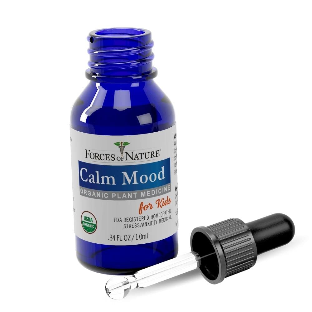Organic Homeopathic Calm Mood Formula for Kids - 0.34 Fl Oz - Multi-Action Support for Mood Swings, Irritability, Stress, and Worry - Non-Drowsy - Espot.com.au