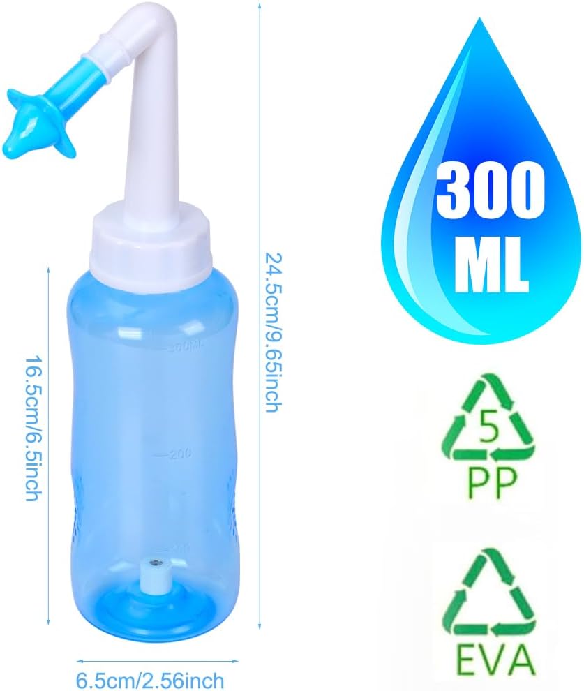 300ml-blue-neti-pot-sinus-rinse-bottle-for-adult-kids---bpa-free-nasal-irrigation-wash-kit---pressure-nose-cleaner-by-ysyonm-2