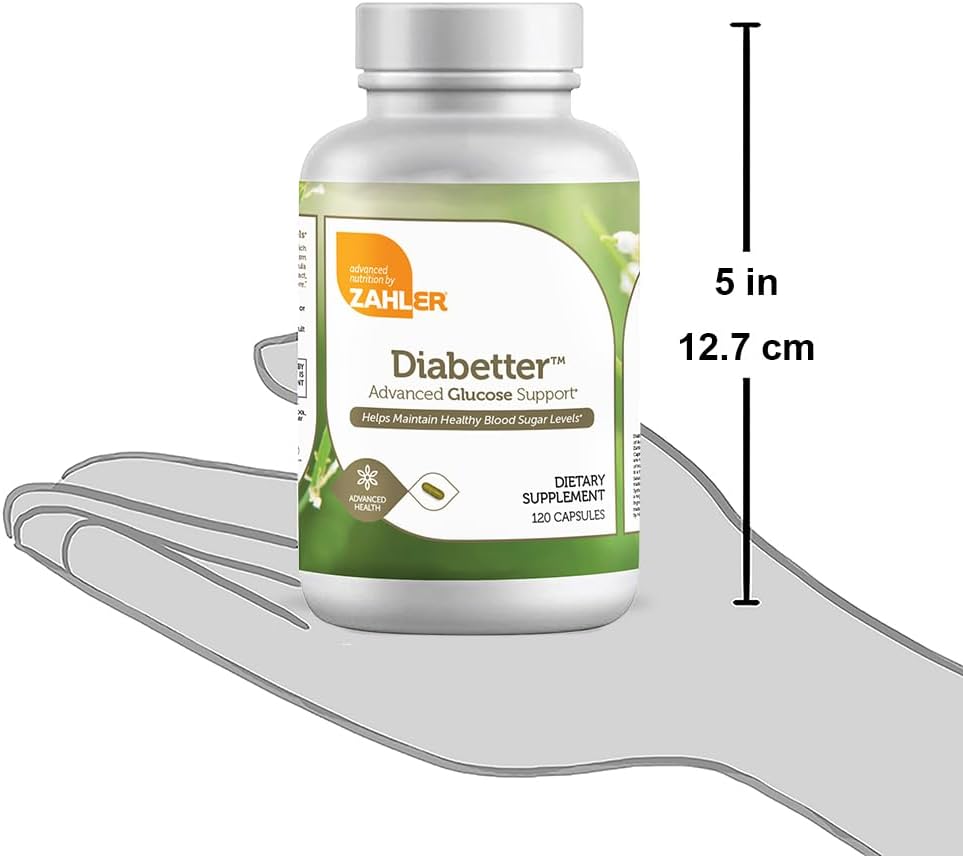 Zahler Diabetter: Glucose Support Supplement with Cinnamon - Kosher Certified - 180 Capsules - Espot.com.au