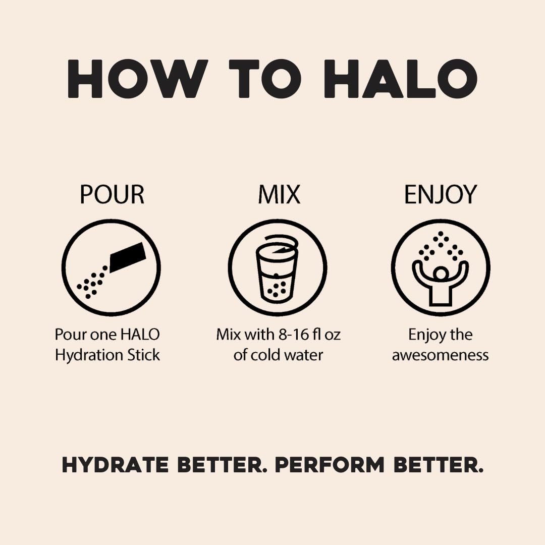 HALO Sport HALO Hydration Variety Pack - Electrolyte Energy Drink Mix and Hydration Powder Packets in Caramel, Vanilla, and Mocha Latte Flavors - Healthy Skinny Coffee Sticks - 12 Servings - Espot.com.au