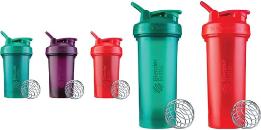 blenderbottle-classic-v2-20oz-shaker-bottle-3-pack-red-green-plum-28oz-shaker-bottle-2-pack-for-protein-shakes-pre-workout---red-green-1