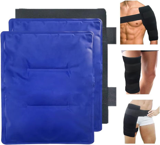 large-reusable-gel-ice-packs-for-injuries---hot-cold-therapy-compress-for-back-shoulder-knee-xl-11x14-size---flexible-soft-gel-pad-2-pack-with-wrap-included-1