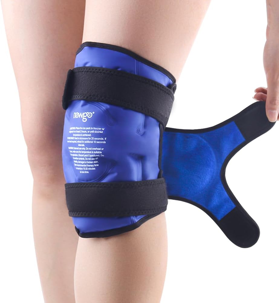 Reusable Gel Ice Pack Wrap for Knee Surgery Recovery - Cold Therapy for Injuries, Pain Relief, Swelling, Bruises - Fits Entire Knee - Espot.com.au