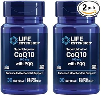 High Absorption CoQ10 with PQQ and Shilajit for Heart Health and Cellular Energy - 100mg, 30 Softgels x 2 Pack - Gluten-Free