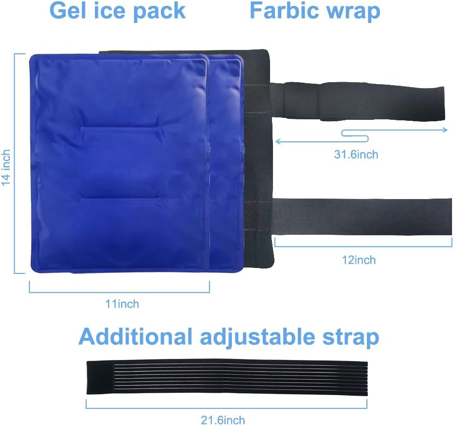 large-reusable-gel-ice-packs-for-injuries---hot-cold-therapy-compress-for-back-shoulder-knee-xl-11x14-size---flexible-soft-gel-pad-2-pack-with-wrap-included-6