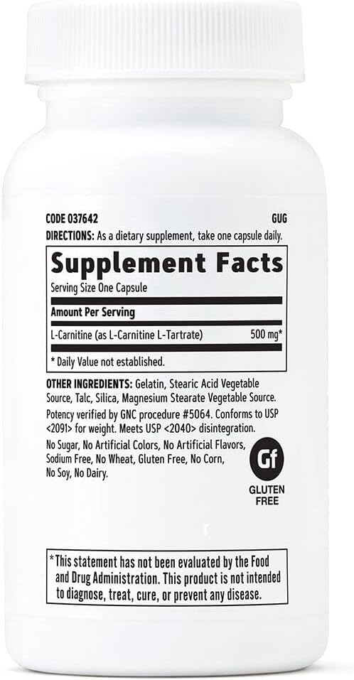gnc-l-carnitine-capsules---500mg-60-count---supports-long-chain-fatty-acid-metabolism-2