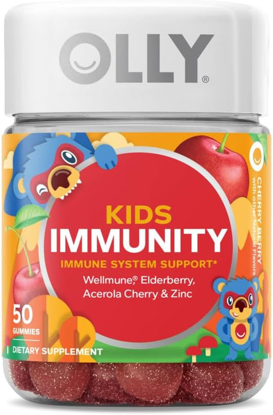 Children's Sleep Support and Immune Boost Gummies with Melatonin, Wellmune, and Elderberry - 50 Count - Espot.com.au