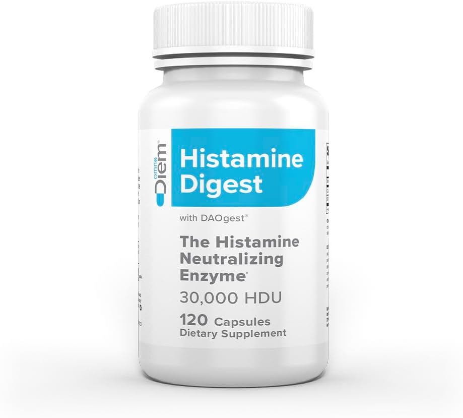 Histamine Digest DAO 30,000 HDU Capsules - 120 Count - Enzyme for Histamine Intolerance - Relieve Symptoms with Diamine Oxidase - Espot.com.au