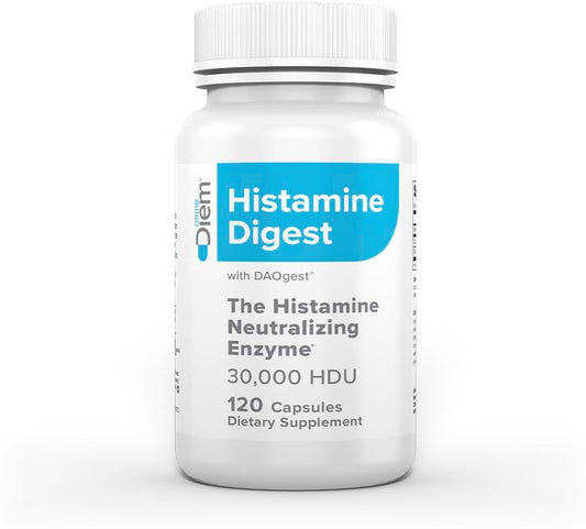 Histamine Digest DAO 30,000 HDU Capsules - 120 Count - Enzyme for Histamine Intolerance - Relieve Symptoms with Diamine Oxidase - Espot.com.au