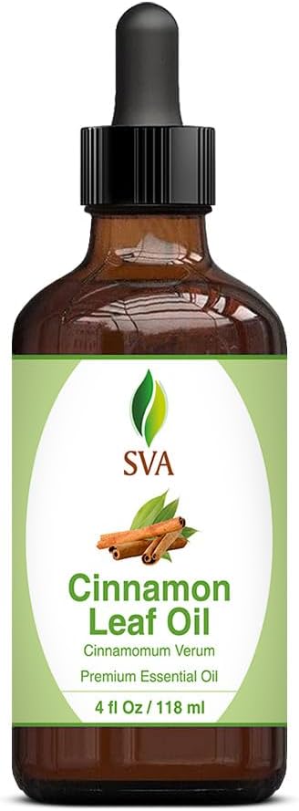 4oz-sva-organics-cinnamon-leaf-essential-oil---100-natural-for-diffuser-hair-skin-care-aromatherapy-massage-soap-candle-making---includes-dropper-3