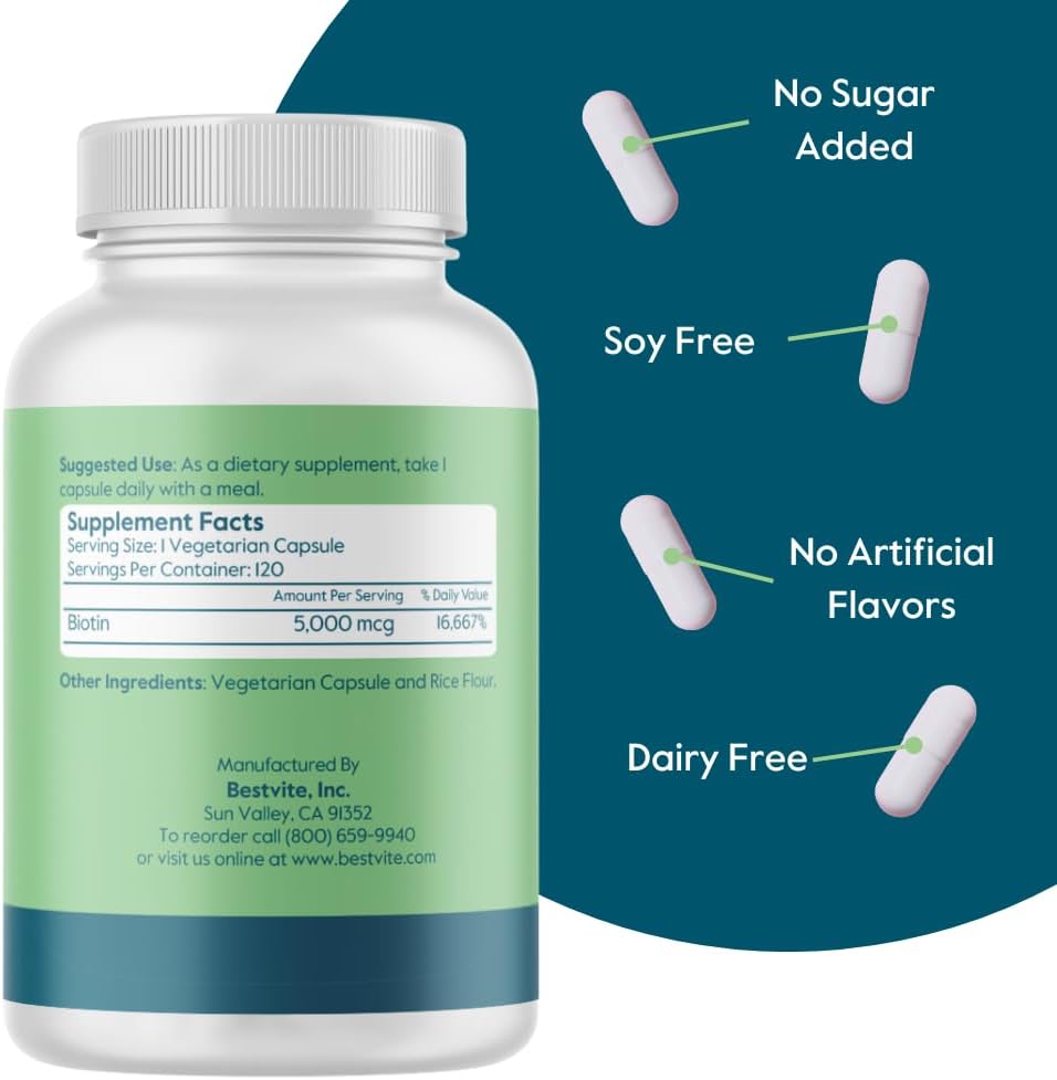 biotin-5000mcg-vegetarian-capsules---vegan-hair-skin-nails-supplement---non-gmo-gluten-free---no-stearates-flow-agents-2