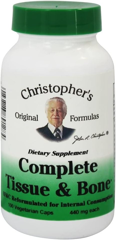 Dr. Christopher's Complete Tissue and Bone Formula - 100 VCaps, 440 MG - Herbal Supplement for Bone Health and Tissue Support - Espot.com.au