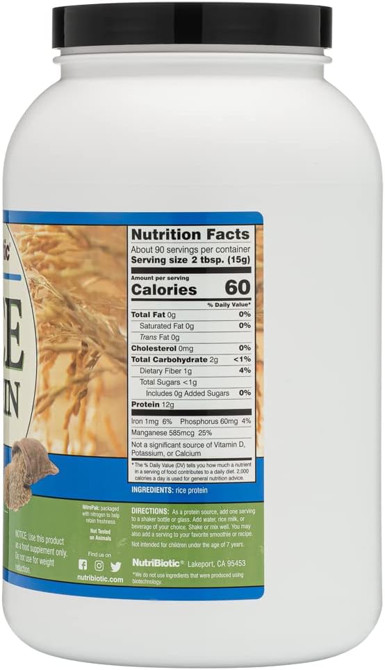 nutribiotic-plain-rice-protein-powder-3-lb---low-carb-vegan-protein-chemical-free-gmo-free-keto-friendly-digestible-3
