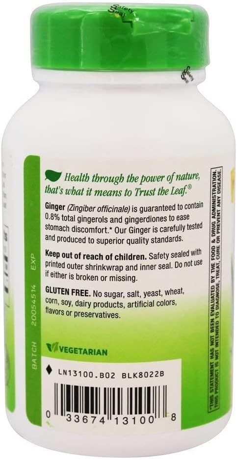 2 Pack Nature's Way Premium Herbal Ginger Root Capsules - 550 mg Digestive Support Supplement for Vegetarians - 100 Count - Espot.com.au