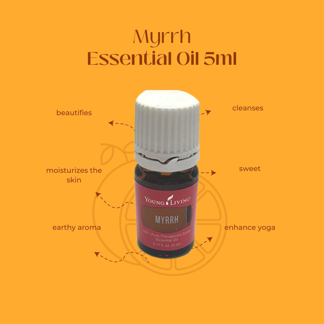 Young Living Myrrh Essential Oil - 5ml - Natural Skincare & Beauty Solution - Hydrates Skin - Ideal for Meditation & Yoga - Vegan & Gluten-Free - Perfect for Aromatherapy Diffusers - Espot.com.au