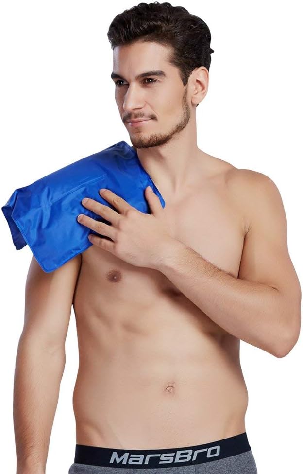 large-flexible-gel-ice-pack-wrap-with-straps-for-hot-cold-therapy---pain-relief-for-shoulder-back-hip-knee-shin-splint-injuries---reusable-11-x-14-7