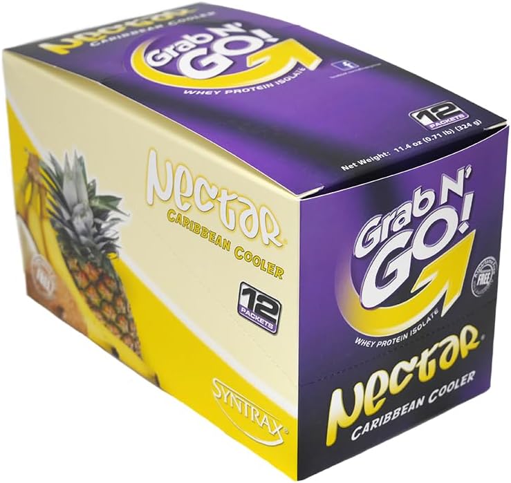 syntrax-nectar-grab-n-go-caribbean-cooler-protein-powder-packets---12-pack-27g-each-1