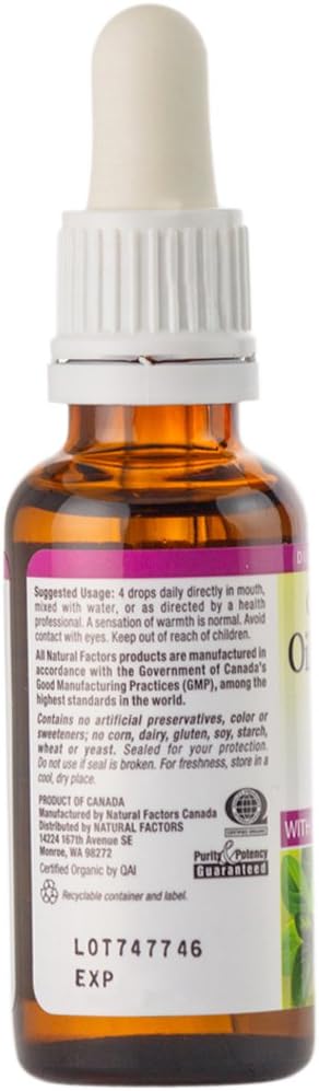 Certified Organic Oil of Oregano for Healthy Immunity and Cholesterol - 187 Servings, 1 oz - Espot.com.au