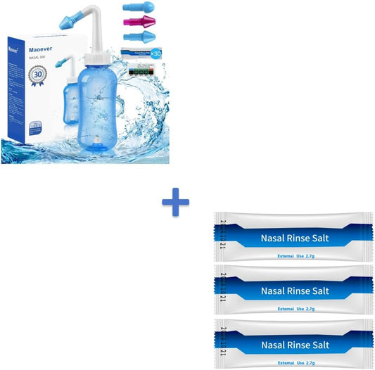 blue-maoever-neti-pot-with-90-salt-packets-for-sinus-rinse---300-ml-nose-wash-cleaner-for-adults-kids---bpa-free---includes-sticker-thermometer-1