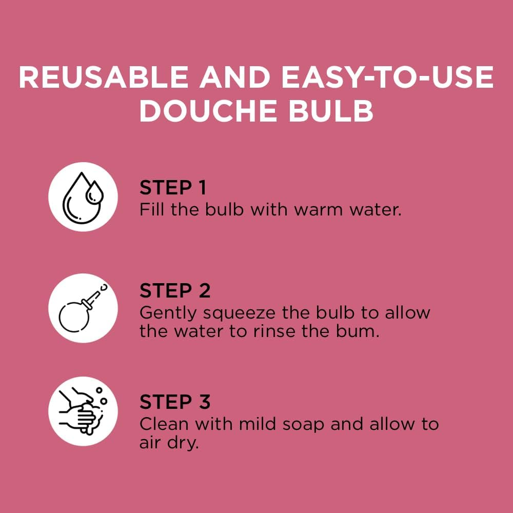 Pure for Men Bum Bulb Anal Douche Kit - Detachable Tip, Reusable Enema - 3 oz Capacity - Easy to Use & Durable - Espot.com.au