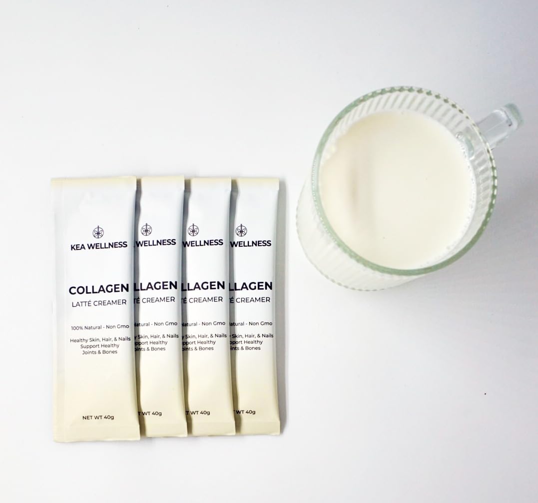 All-Natural Liquid Collagen Coffee Creamer with Bovine & Marine Peptides - Types I, II, III - Single-Serve 12-Pack - Boost Health & Beauty Naturally - Espot.com.au