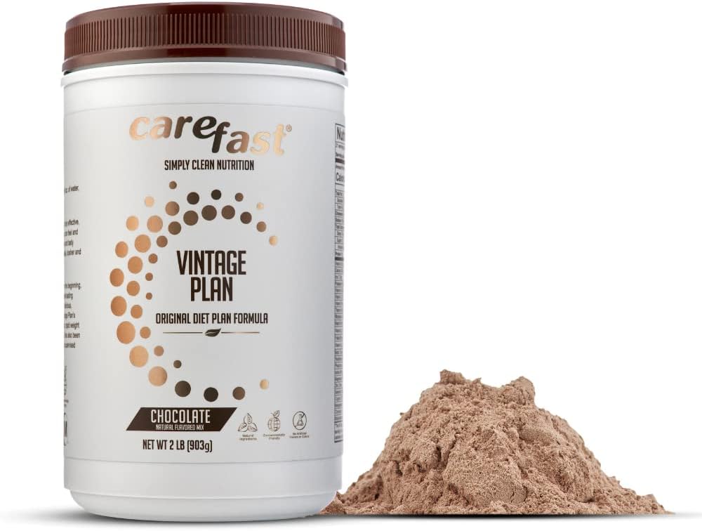 carefast-vintage-plan-chocolate-meal-replacement-mix---21-servings-15g-protein-3g-fiber-24-vitamins-minerals---2-lb-protein-shake-smoothie-for-weight-loss-1